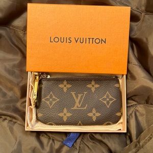 LV monogram key pouch.